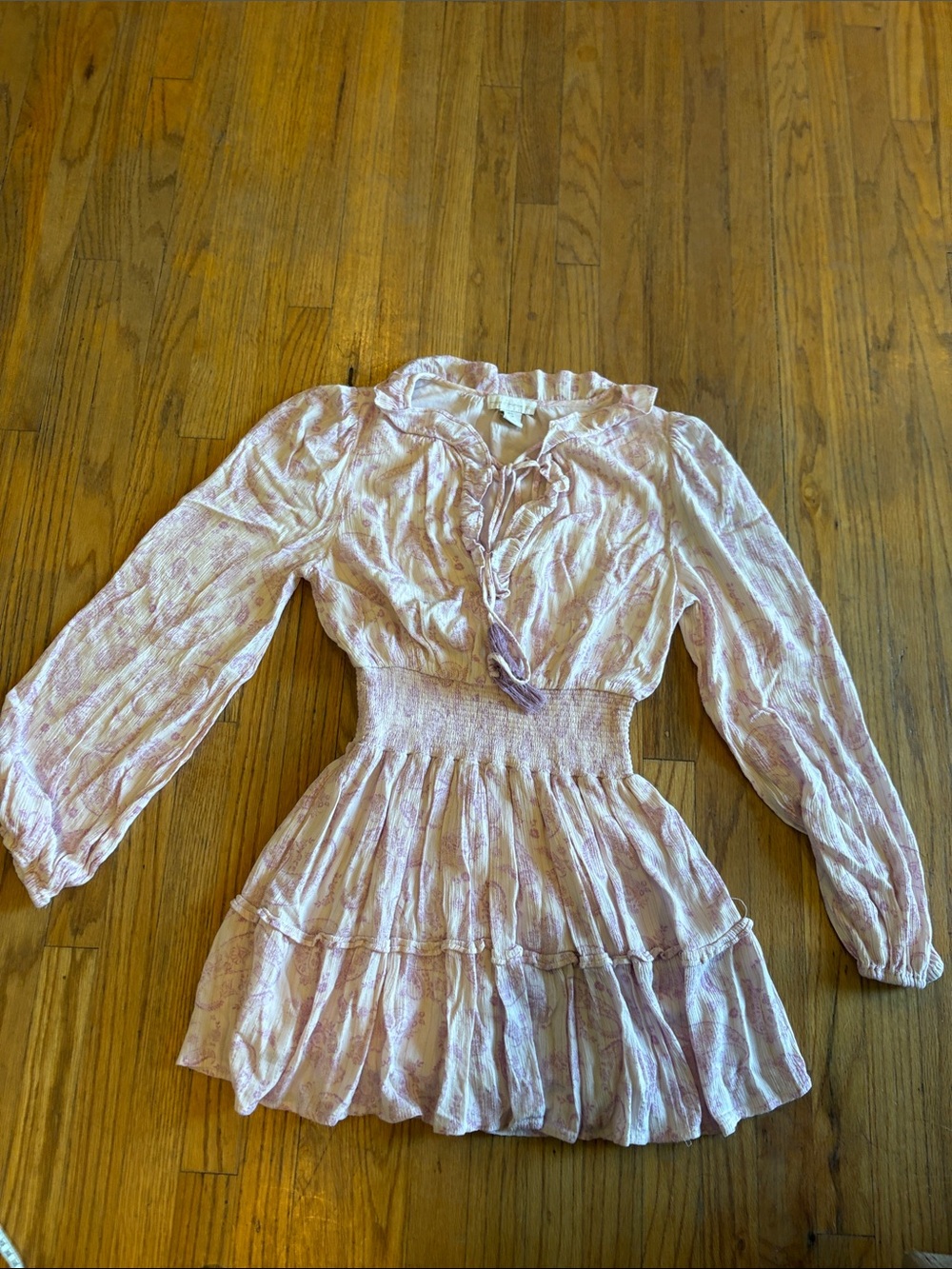 House of Harlow 1960 Pale Pink Printed Mini Dress